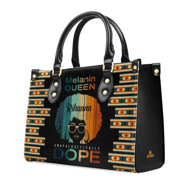 Melanin Queen - Personalized Leather Handbag Sb31
