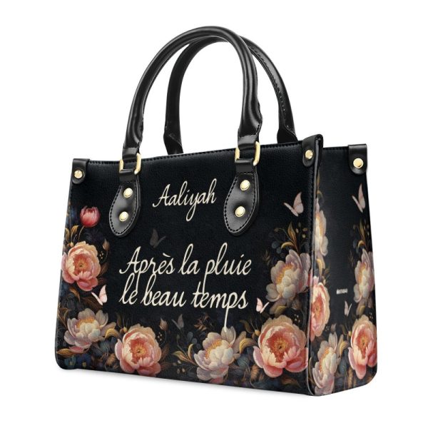 Après La Pluie, Le Beau Temps - Personalized Leather Handbag Sb609