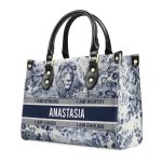Lion - Four Seasons - Personalized Leather Handbag Stb122