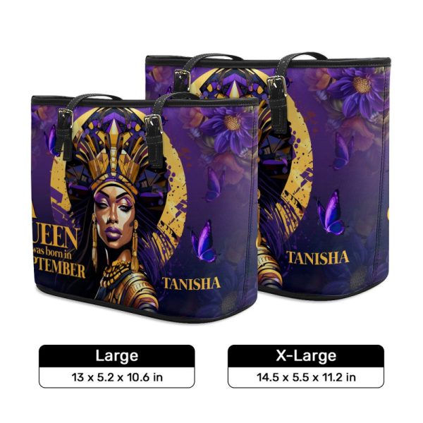 A Beautiful Queen - Personalized Leather Totebag