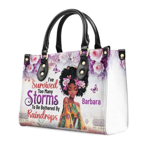 I'Ve Survived Too Many Storms - Personalized Leather Handbag