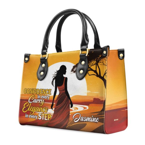 Confidence And Elegance - Personalized Leather Handbag Sb304