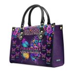 Blessed To Be Called Grandma - Personalized Leather Handbag Sblhblm1427Ta