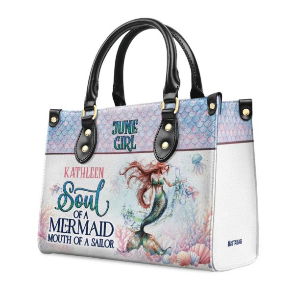 Mermaid - Personalized Leather Handbag Mb94