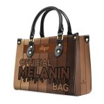Official Melanin Bag - Personalized Leather Handbag Stb08