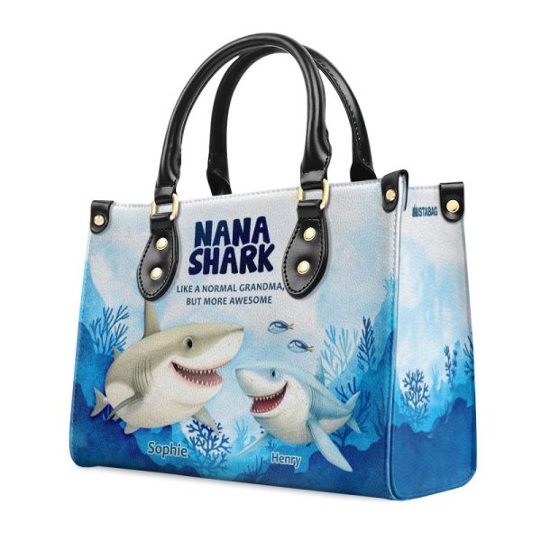 Nana Shark - Personalized Leather Handbag Sb248