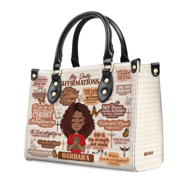 My Daily Affirmations - Personalized Leather Handbag Sblhblm2276D