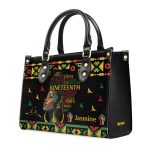 Juneteenth - Personalized Leather Handbag Sblhbt51