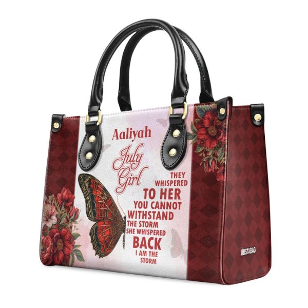 I Am The Storm - Personalized Leather Handbag Sbt36
