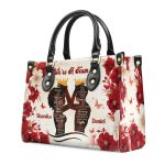 We'Re A Team - Personalized Leather Handbag Stb154