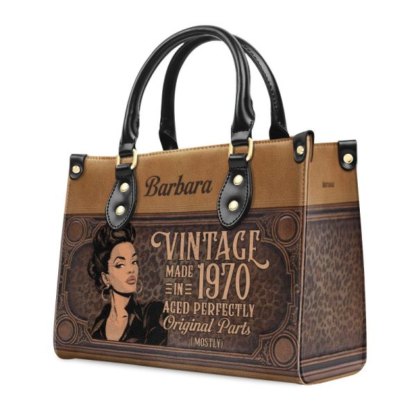 Vintage Brown - Personalized Leather Handbag