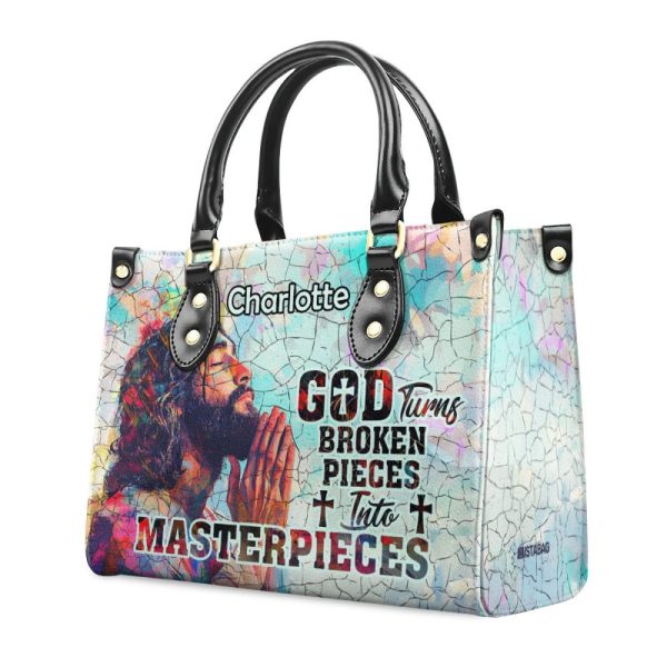 God Turns Broken Pieces Into Masterpieces - Personalized Leather Handbag Sblhblm2743Ta