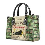 Reading Is Dreaming With Your Eyes Open - Personalized Leather Handbag Sblhbltn974Ta