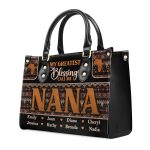 My Greatest Blessings Call Me - Personalized Leather Handbag