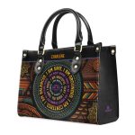 I Am Safe, I Am Balanced - Personalized Leather Handbag Mb46