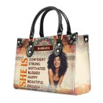 She Is - Personalized Leather Handbag