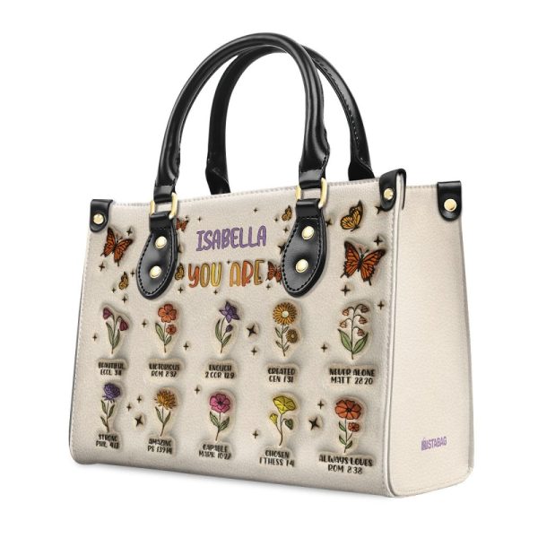 You Are - Personalized Leather Hand Bag Sblhbt52