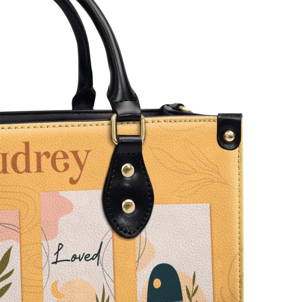 Strong Worthy Loved Enough - Personalized Leather Handbag Sbn06