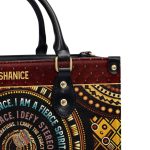 Mantra - I Am A Fierce Spirit - Personalized Leather Handbag Mb03