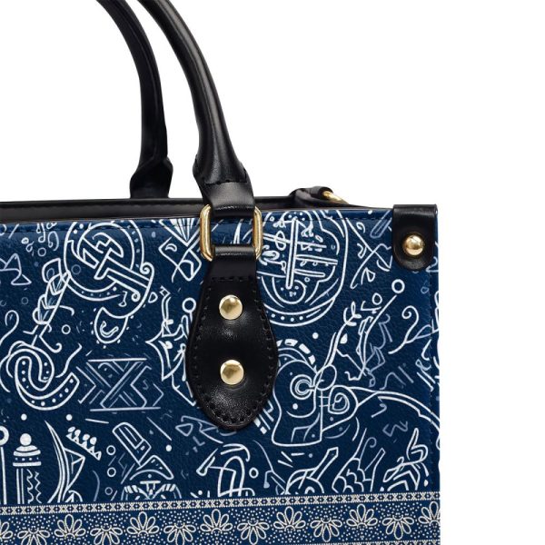 African Culture - Four Seasons - Personalized Leather Handbag Stb115