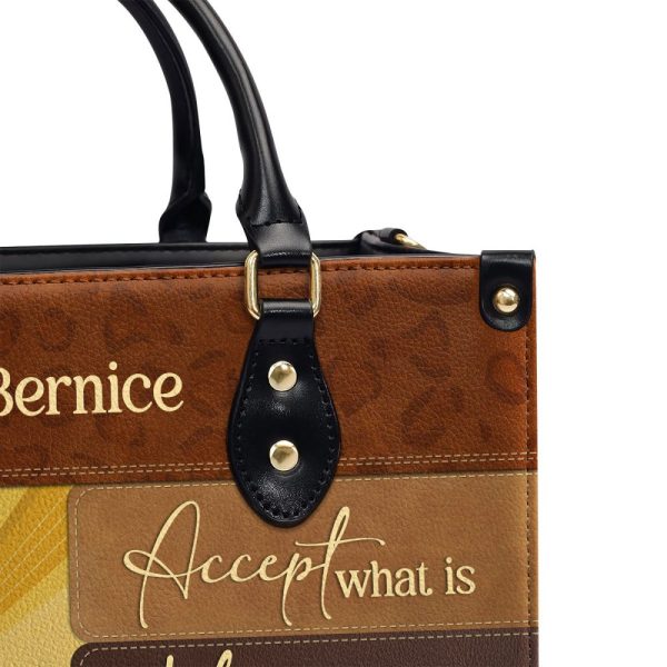 Have Faith In What Will Be - Personalized Leather Handbag Stb13