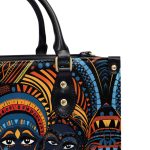 The Origin Black Art - Personalized Leather Handbag With Unique Texture Stb16