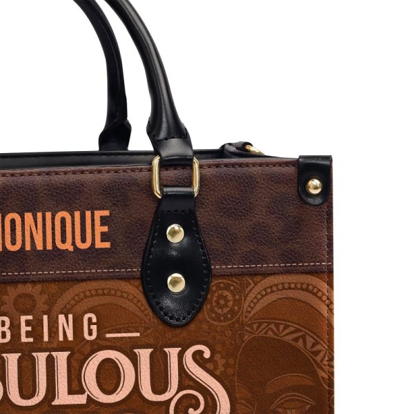 Being Fabulous - Personalized Leather Handbag Stb59