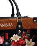 Years Of Perfection - Personalized Purple Leather Handbag Stb64