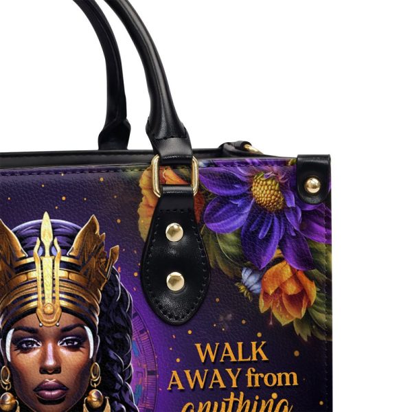 Always A Queen - Personalized Purple Leather Handbag Stb68