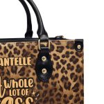 A Whole Lot Of Sass With A Pinch Of Sarcasm - Personalized Leather Handbag Stb202
