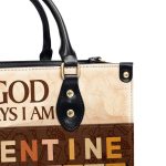 God Says I Am , Personalized Leather Handbag