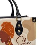 She Will Rise - Personalized Leather Hand Bag Stb99