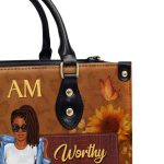I Am - Personalized Leather Handbag Stb03
