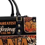 My Greatest Blessings Call Me - Personalized Leather Handbag