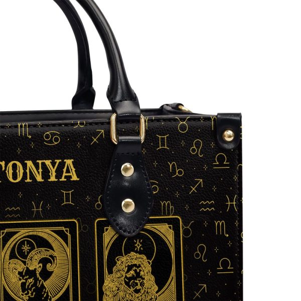 The Big Three Zodiac Signs - Personalized Leather Handbag Sbhn08