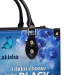 I Didn'T Choose To Be Black I Just Got Lucky - Personalized Leather Handbag Stb185