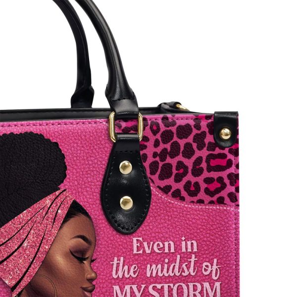 I See God Working It For Me - Personalized Leather Handbag Stb164