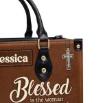 Blessed Is The Woman Who Trusts In The Lord - Personalized Leather Handbag Sblhbmtn1860L