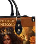 In A World Full Of Princesses, Be A Black Queen - Personalized Leather Handbag Stb161