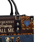 My Greatest Blessings Call Me Grandma/Nana - Personalized Leather Handbag Mb75B