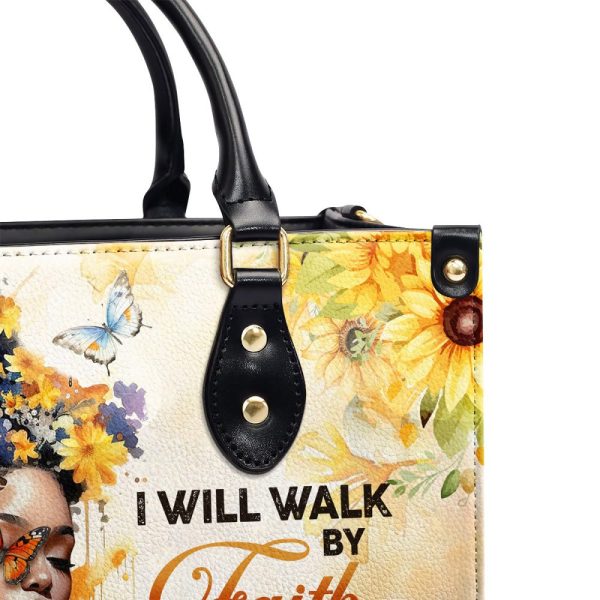I Will Walk By Faith - Personalized Leather Handbag Sblhbltu2799L