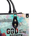 God Turns Broken Pieces Into Masterpieces - Personalized Leather Handbag Sblhblm2743Ta
