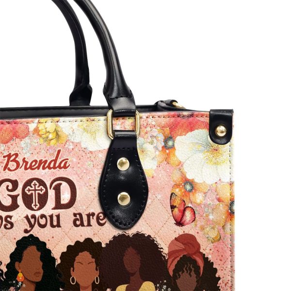 God Says You Are - Personalized Leather Handbag Sblhblm2478L