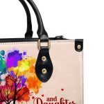 The Love Between Mother And Daughter Is Forever - Personalized Leather Handbag Stb188A