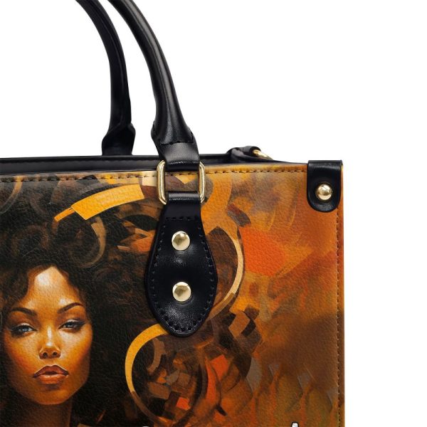 Graceful Curves Powerful Strides - Personalized Leather Handbag Sb305