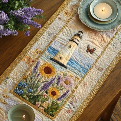 Watchful Light Quilted Table Runner