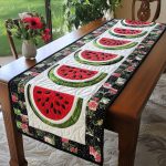 Watermelon Charm Quilted Table Runner