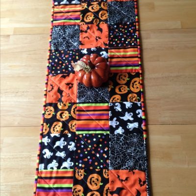 Whimsical Halloween Quilted Table Runner