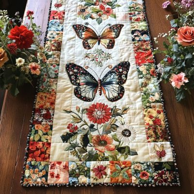 Whisper Of Wings Quilted Table Runner