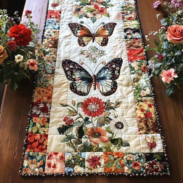 Whisper Of Wings Quilted Table Runner